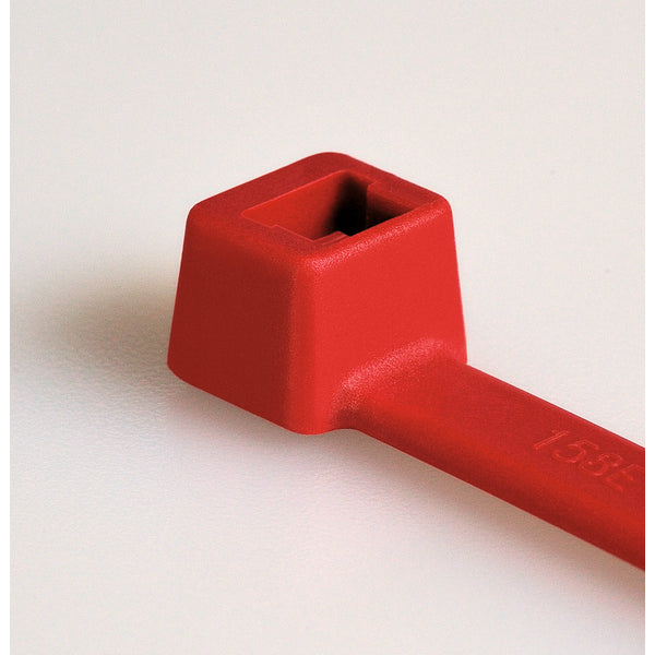 Hellermann Tyton T150L2X2 Heavy Duty Cable Tie, 32" Long, UL Rated, 175lb Tensile Strength, PA66, Red, 25/pkg