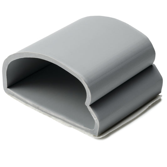 Hellermann Tyton 151-00669 WAC Adhesive Cable Clamp, 1" Max. Bundle Dia, PVC, Gray, 100/pkg