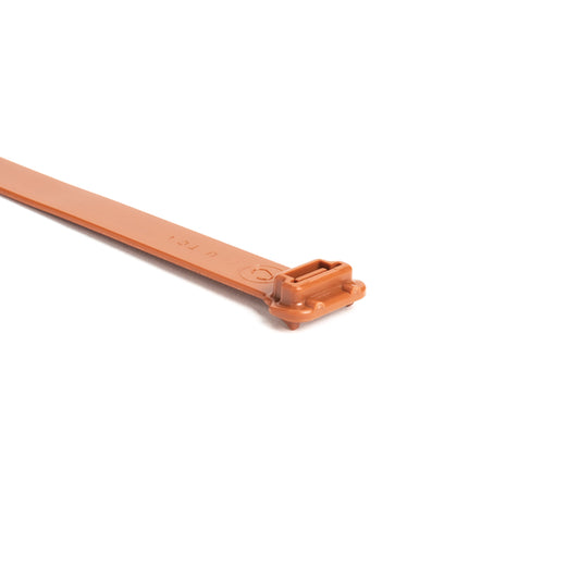 Hellermann Tyton 111-01715 Wide Strap Cable Tie, 9.1"L, 0.38 - 2.25" Bundle Dia, 120lb Tens Stngth, PA46, Brown, 300/pkg