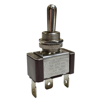 Eaton XTD2B1A Toggle Switch SPDT On-Off-On, 20A@125VAC, 10A@277VAC, 3/4HP, Up to 15A@28VDC, QC Terminals