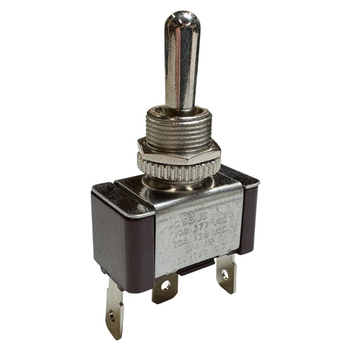Eaton XTD2E1A Toggle Switch SPDT (On)-Off-(On), 20A@125VAC, 10A@277VAC, 3/4HP, Up to 15A@28VDC, QC Terminals