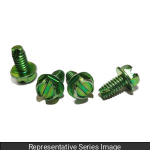 Hammond BONDSCREW-10 Bonding Screw Kit for Rack/Cabinet Grounding, Green Hardware, Pack of 10.
