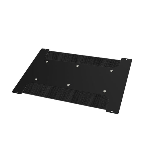 Hammond C2BBCE1923BK1 Brushed Cable Entry Bottom Panel, 19" x 23", 14-Gauge Steel, RAL9005 Black, for C2/C2RR Cabinets.