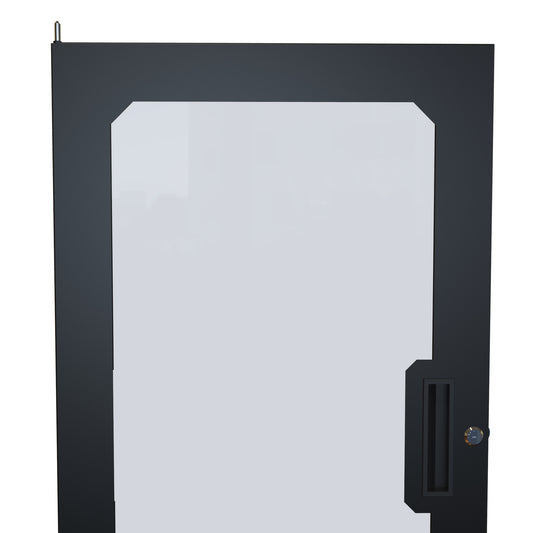 Hammond C2DF1935PBK1 C2 Window Door for 20U C2 Rack Cabinet Frame, 16 Gauge Steel with Smoked Plexi Window, Black.