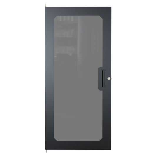 Hammond C2DF1942PBK1 C2 Window Door for 24U C2 Rack Cabinet Frame, 16 Gauge Steel with Smoked Plexi Window, Black.
