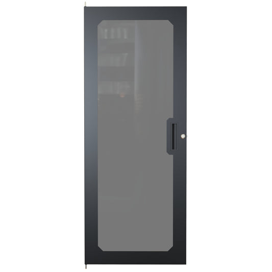 Hammond C2DF1949PBK1 C2 Window Door for 28U C2 Rack Cabinet Frame, 16 Gauge Steel with Smoked Plexi Window, Black.