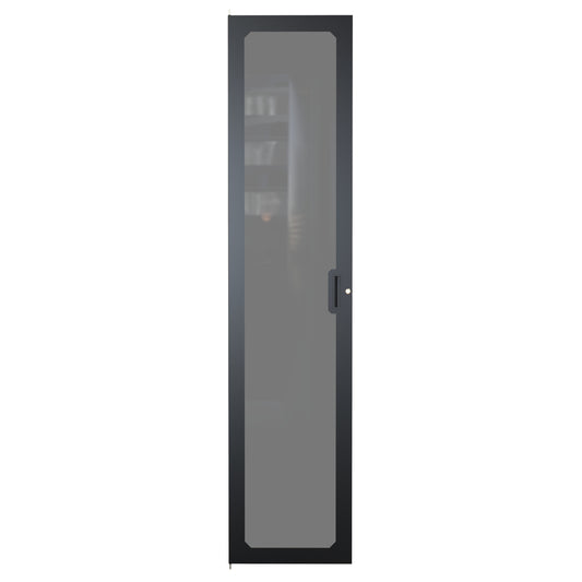 Hammond C2DF1985PBK1 C2 Window Door for 48U C2 Rack Cabinet Frame, 16 Gauge Steel with Smoked Plexi Window, Black.