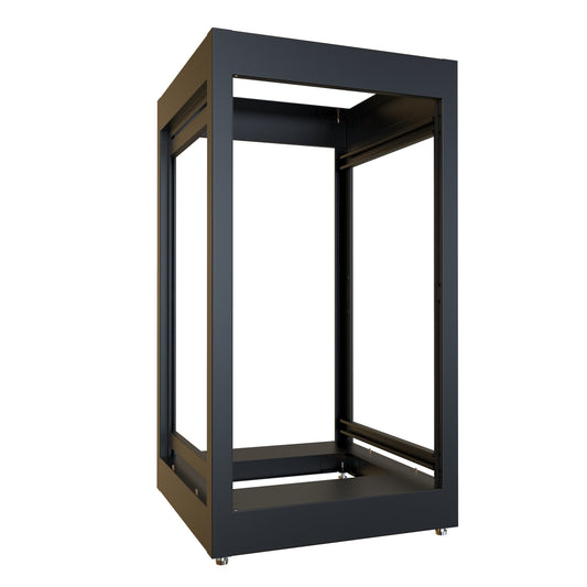 Hammond C2F193523BK1 20U C2 Modular Rack Cabinet Frame Only, 19" Rack Mounting, 42.31" H x 23" W x 23.63" D, 1500 lb Capacity, Steel, RAL9005 Black.