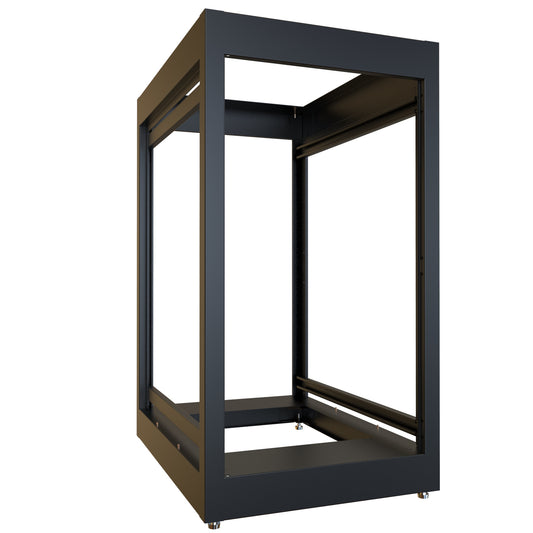 Hammond C2F193531BK1 20U C2 Modular Rack Cabinet Frame Only, 19" Rack Mounting, 42.31" H x 23" W x 31.50" D, 1500 lb Capacity, Steel, RAL9005 Black.