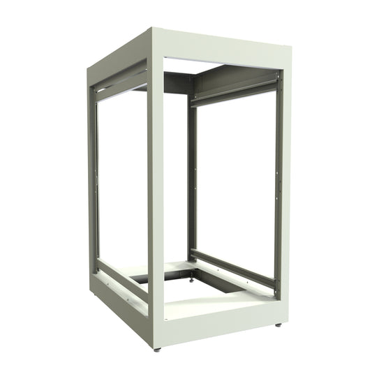 Hammond C2F193531LG1 20U C2 Modular Rack Cabinet Frame Only, 19" Rack Mounting, 42.31" H x 23" W x 31.50" D, 1500 lb Capacity, Steel, ASA61 Light Gray.