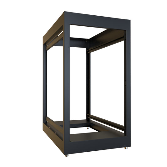 Hammond C2F193536BK1 20U C2 Modular Rack Cabinet Frame Only, 19" Rack Mounting, 42.31" H x 23" W x 36.00" D, 1500 lb Capacity, Steel, RAL9005 Black.