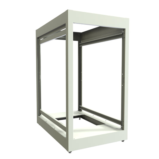 Hammond C2F193536LG1 20U C2 Modular Rack Cabinet Frame Only, 19" Rack Mounting, 42.31" H x 23" W x 36.00" D, 1500 lb Capacity, Steel, ASA61 Light Gray.