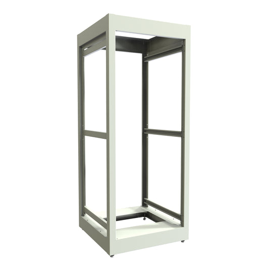 Hammond C2F194923LG1 28U C2 Modular Rack Cabinet Frame Only, 19" Rack Mounting, 56.31" H x 23" W x 23.63" D, 1500 lb Capacity, Steel, ASA61 Light Gray.