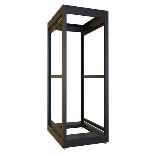 Hammond C2F195631BK1 32U C2 Modular Rack Cabinet Frame Only, 19" Rack Mounting, 63.31" H x 23" W x 31.50" D, 1500 lb Capacity, Steel, RAL9005 Black.