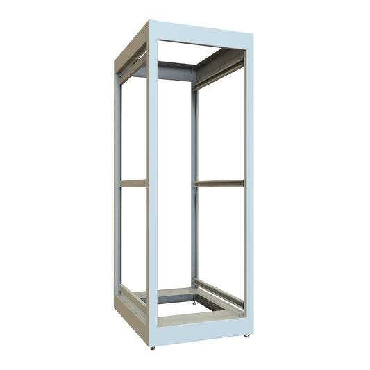 Hammond C2F195631LG1 32U C2 Modular Rack Cabinet Frame Only, 19" Rack Mounting, 63.31" H x 23" W x 31.50" D, 1500 lb Capacity, Steel, ASA61 Light Gray.