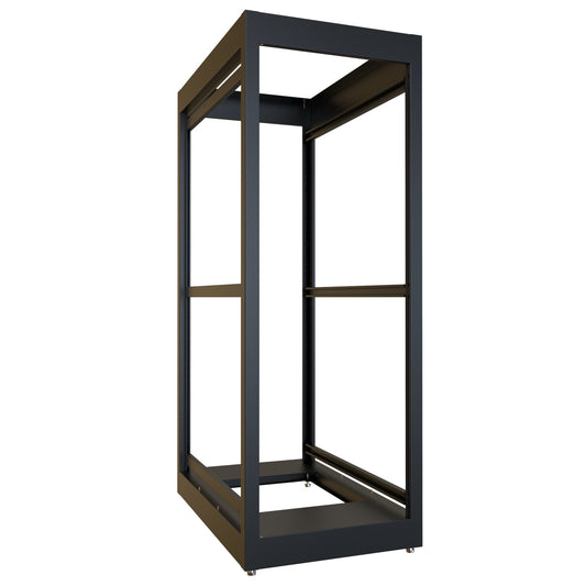 Hammond C2F195636BK1 32U C2 Modular Rack Cabinet Frame Only, 19" Rack Mounting, 63.31" H x 23" W x 36.00" D, 1500 lb Capacity, Steel, RAL9005 Black.