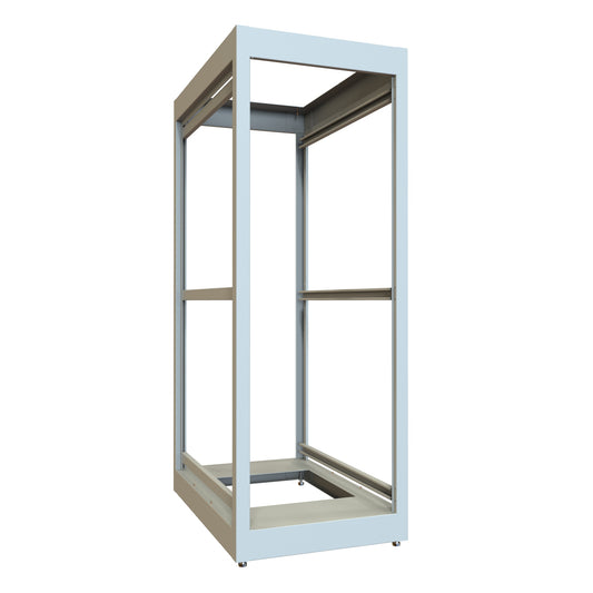 Hammond C2F195636LG1 32U C2 Modular Rack Cabinet Frame Only, 19" Rack Mounting, 63.31" H x 23" W x 36.00" D, 1500 lb Capacity, Steel, ASA61 Light Gray.
