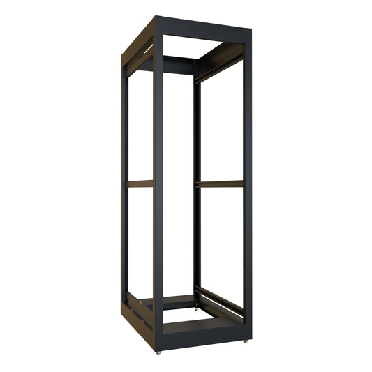 Hammond C2F196331BK1 36U C2 Modular Rack Cabinet Frame Only, 19" Rack Mounting, 70.31" H x 23" W x 31.50" D, 1500 lb Capacity, Steel, RAL9005 Black.