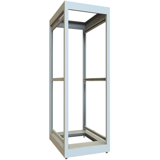 Hammond C2F196331LG1 36U C2 Modular Rack Cabinet Frame Only, 19" Rack Mounting, 70.31" H x 23" W x 31.50" D, 1500 lb Capacity, Steel, ASA61 Light Gray.