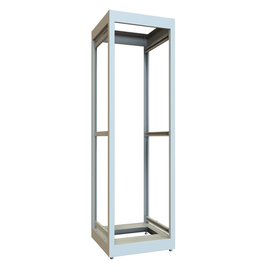 Hammond C2F197023LG1 40U C2 Modular Rack Cabinet Frame Only, 19" Rack Mounting, 77.31" H x 23" W x 23.63" D, 1500 lb Capacity, Steel, ASA61 Light Gray.