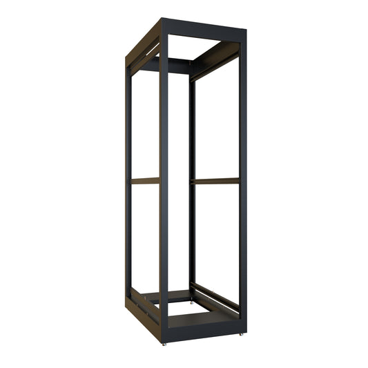 Hammond C2F197036BK1 40U C2 Modular Rack Cabinet Frame Only, 19" Rack Mounting, 77.31" H x 23" W x 36.00" D, 1500 lb Capacity, Steel, RAL9005 Black.