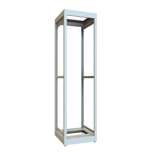 Hammond C2F197823LG1 44U C2 Modular Rack Cabinet Frame Only, 19" Rack Mounting, 85.31" H x 23" W x 23.63" D, 1500 lb Capacity, Steel, ASA61 Light Gray.