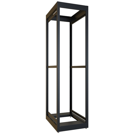 Hammond C2F197831BK1 44U C2 Modular Rack Cabinet Frame Only, 19" Rack Mounting, 85.31" H x 23" W x 31.50" D, 1500 lb Capacity, Steel, RAL9005 Black.