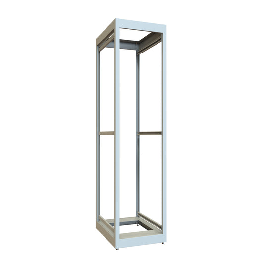 Hammond C2F198531LG1 48U C2 Modular Rack Cabinet Frame Only, 19" Rack Mounting, 92.31" H x 23" W x 31.50" D, 1500 lb Capacity, Steel, ASA61 Light Gray.