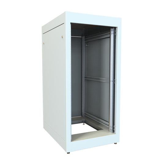 Hammond C2RR194231LG1 24U C2RR Welded Steel Rack Cabinet, 19" Rack Mounting, 49.31" H x 23" W x 31.50" D, 1500 lb Capacity, Steel, ASA61 Light Gray.