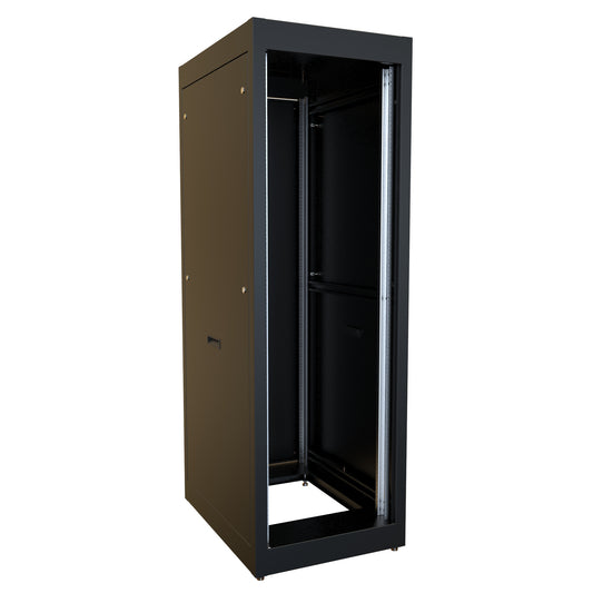 Hammond C2RR196331BK1 36U C2RR Welded Steel Rack Cabinet, 19" Rack Mounting, 70.31" H x 23" W x 31.50" D, 1500 lb Capacity, Steel, RAL9005 Black.