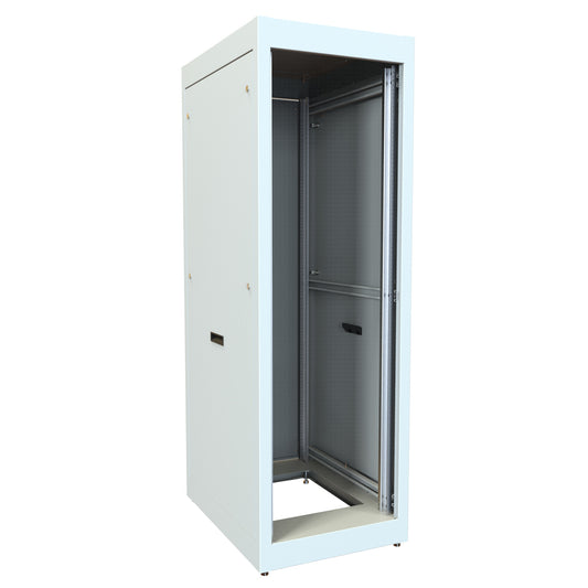 Hammond C2RR196331LG1 36U C2RR Welded Steel Rack Cabinet, 19" Rack Mounting, 70.31" H x 23" W x 31.50" D, 1500 lb Capacity, Steel, ASA61 Light Gray.