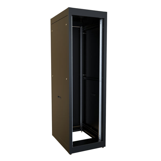 Hammond C2RR197031BK1 40U C2RR Welded Steel Rack Cabinet, 19" Rack Mounting, 77.31" H x 23" W x 31.50" D, 1500 lb Capacity, Steel, RAL9005 Black.