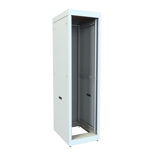 Hammond C2RR197831LG1 44U C2RR Welded Steel Rack Cabinet, 19" Rack Mounting, 85.31" H x 23" W x 31.50" D, 1500 lb Capacity, Steel, ASA61 Light Gray.