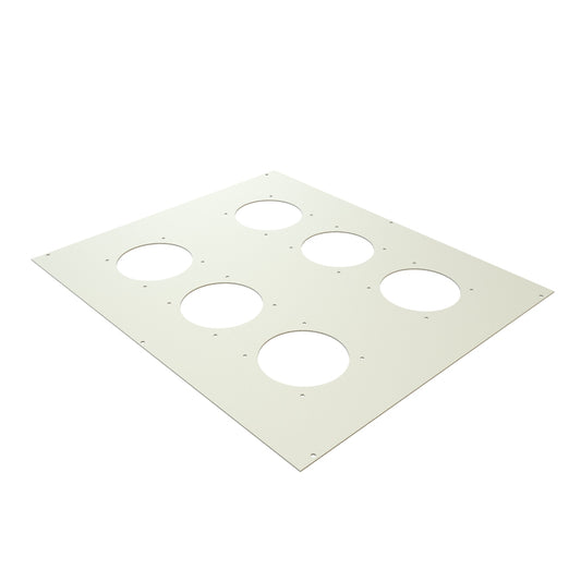 Hammond C2T1931FLG1 Fan/Cable Entry Top Panel with 6 4.7" Cutouts, Fans Not Included for C2/C2RR/C4 Rack Cabinets, 19" x 31", 14 Gauge Steel, ASA61 Light Gray.