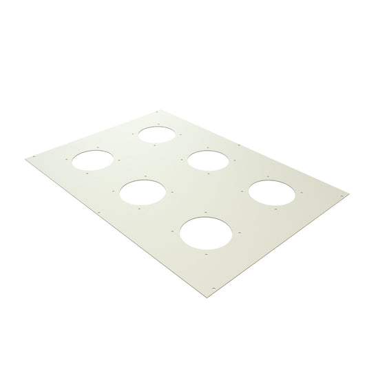 Hammond C2T1936FLG1 Fan/Cable Entry Top Panel with 6 4.7" Cutouts, Fans Not Included for C2/C2RR/C4 Rack Cabinets, 19" x 36", 14 Gauge Steel, ASA61 Light Gray.