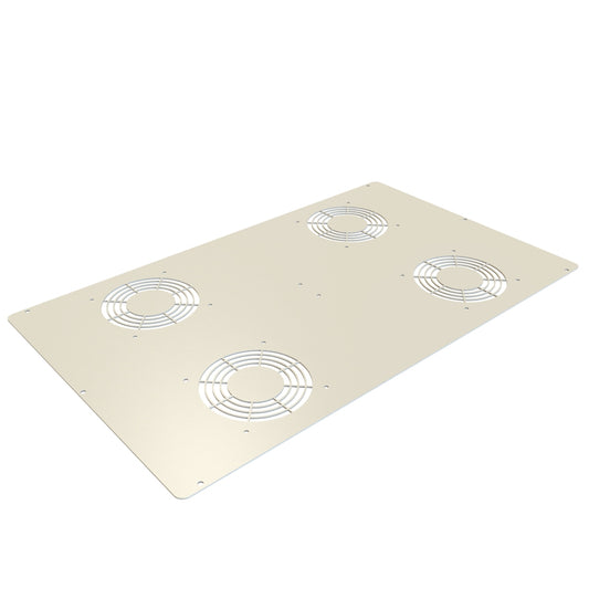 Hammond C2T2423VFLG1 Fan Grill Top Panel for Fan or Passive Venting for C2/C2RR/C4 Rack Cabinets, 24" x 23", 14 Gauge Steel, ASA61 Light Gray.