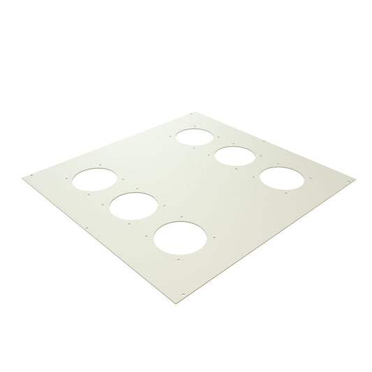 Hammond C2T2431FLG1 Fan/Cable Entry Top Panel with 6 4.7" Cutouts, Fans Not Included for C2/C2RR/C4 Rack Cabinets, 24" x 31", 14 Gauge Steel, ASA61 Light Gray.