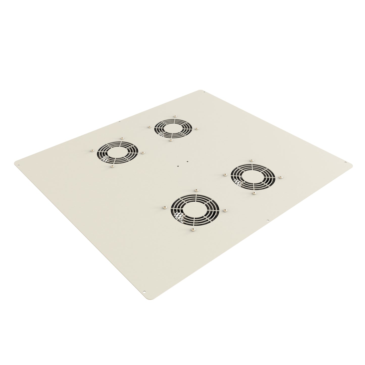 Hammond C2T2436F4LG1 Fan Top, Four 4.7" 115 VAC Fans, 400 CFM, 6' Cord, Light Gray, Fits 24" x 36" Cabinet.