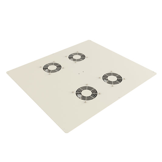 Hammond C2T2436F4LG1 Fan Top, Four 4.7" 115 VAC Fans, 400 CFM, 6' Cord, Light Gray, Fits 24" x 36" Cabinet.