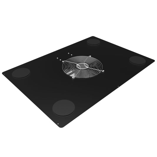 Hammond C2T2436F10BK1 Pre-Wired 10" Fan Top Panel, 550 CFM, 60 dB for C2/C2RR/C4 Rack Cabinets, 24" x 36", 14 Gauge Steel, RAL9005 Black.