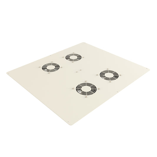 Hammond C2T2436F4TLG1 Thermostat Fan Top, Four 4.7" 115 VAC Fans, 400 CFM, 6' Cord, Light Gray, Fits 24" x 36" Cabinet.