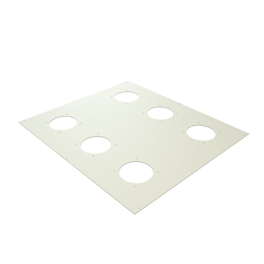 Hammond C2T2436FLG1 Fan/Cable Entry Top Panel with 6 4.7" Cutouts, Fans Not Included for C2/C2RR/C4 Rack Cabinets, 24" x 36", 14 Gauge Steel, ASA61 Light Gray.