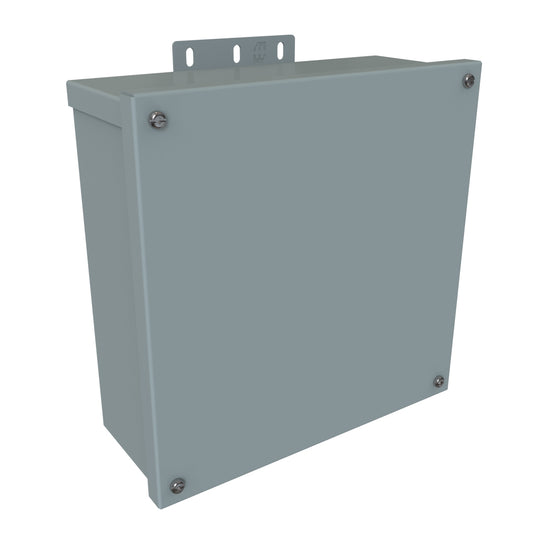 Hammond C3R10104ESCNK N3R Junction Box, Screw Cover No K/O's - 10" x 10" x 4" - Galvanized/Gray