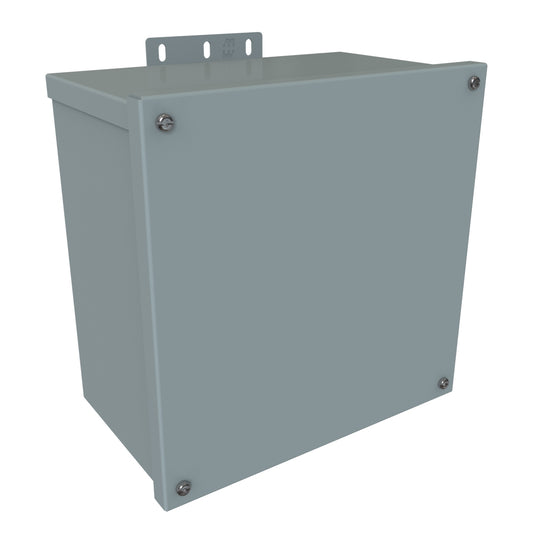 Hammond C3R10106ESCNK N3R Junction Box, Screw Cover No K/O's - 10" x 10" x 6" - Galvanized/Gray