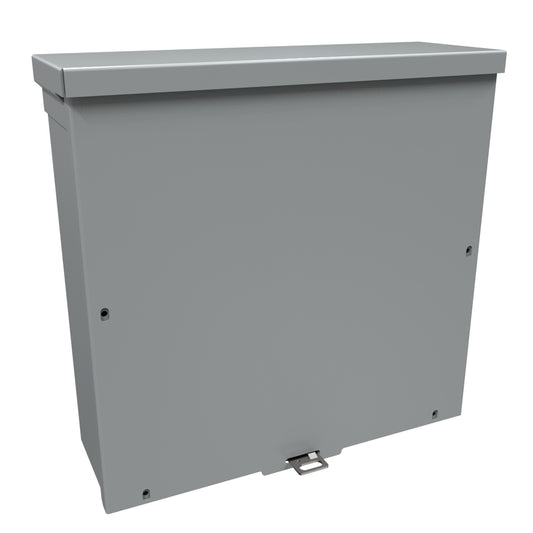 Hammond C3R12124SCNKO Type 3R Junction Box Screw Cover No K/O's- 12" x 12" x 4" - Galvanized/Gray