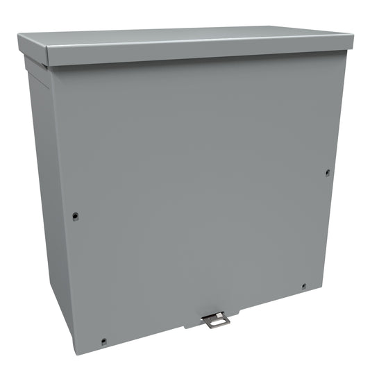 Hammond C3R12126SCNKO Type 3R Junction Box Screw Cover No K/O's- 12" x 12" x 6" - Galvanized/Gray