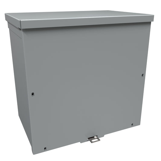 Hammond C3R12128SCNKO Type 3R Junction Box Screw Cover No K/O's- 12" x 12" x 8" - Galvanized/Gray
