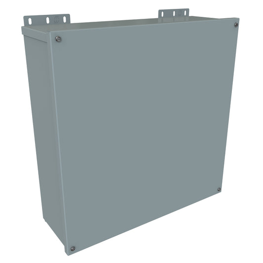 Hammond C3R18186ESCNK N3R Junction Box, Screw Cover No K/O's - 18" x 18" x 6" - Galvanized/Gray