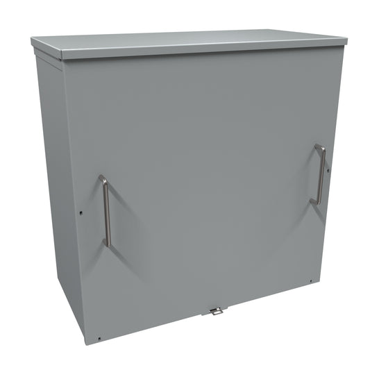 Hammond C3R242412SCNKO Type 3R Junction Box Screw Cover No K/O's- 24" x 24" x 12" - Galvanized/Gray