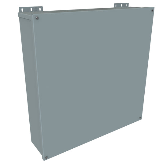 Hammond C3R24246ESCNK N3R Junction Box, Screw Cover No K/O's - 24" x 24" x 6" - Galvanized/Gray